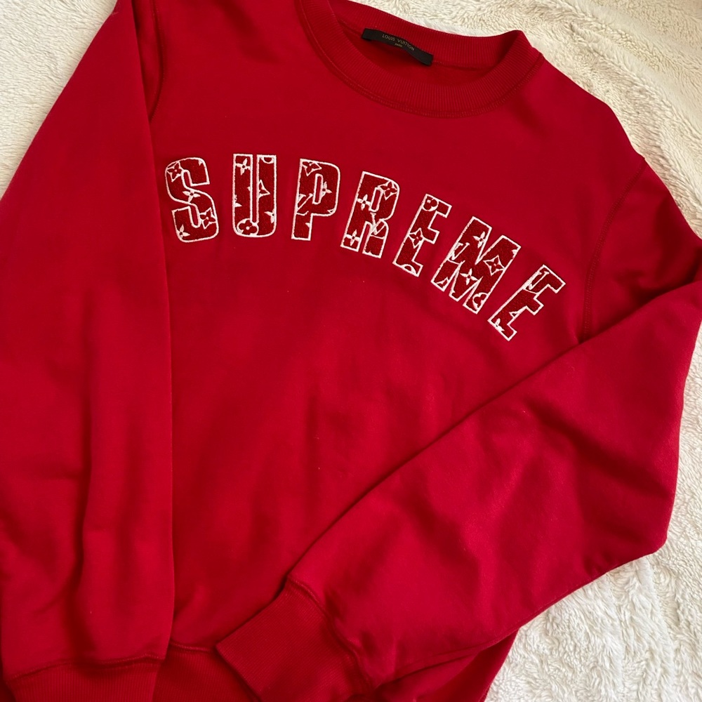 Louis Vuitton X supreme crewneck sweatshirt